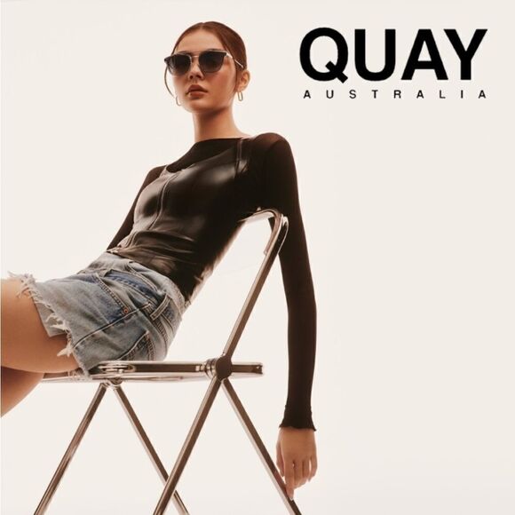 NWT QUAY AUSTRALIA- Getaway Sunglasses- Gray, Smoke in Original packaging. - Picture 2 of 8